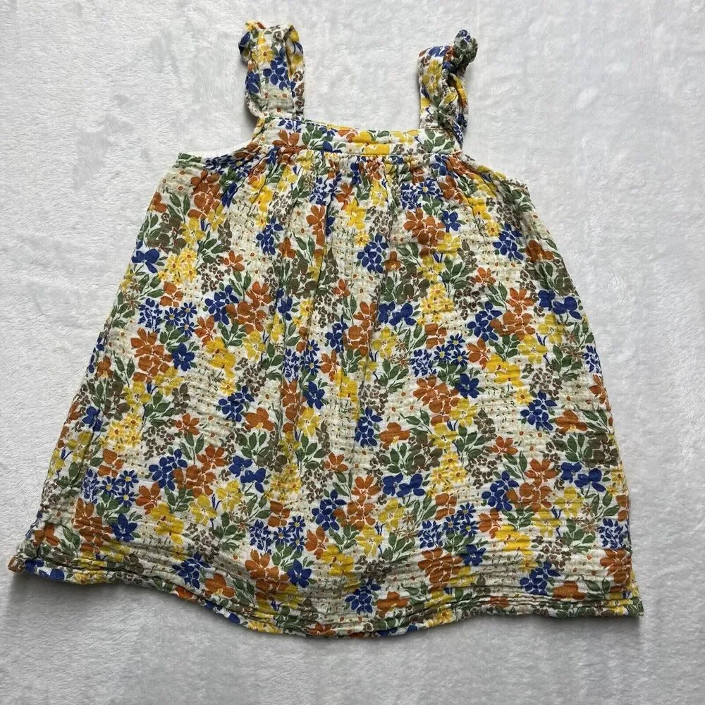 Angel Dear Muslin Sundress Girls 3T‎ Floral Summer 100% Cotton